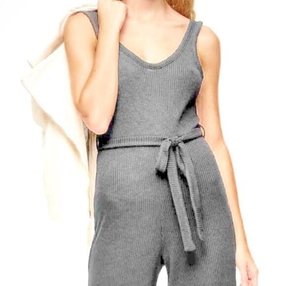 NWT Topshop Ribbed Slouch Sleeveless Jumpsuit - Picture 2 of 4